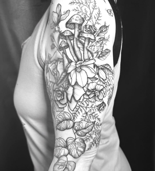 Custom fine art botanical sleeve
